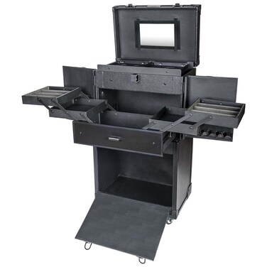 SHANY REBEL Series  Pro Makeup Artists Multifunction Cosmetics Trolley Train Case  Large  Knight