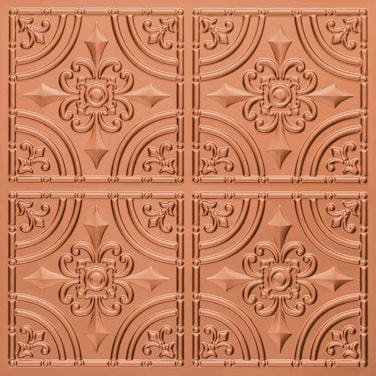 Wrought IronFaux Tin Ceiling Tile Copper 25Pack