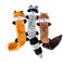 ZippyPaws Skinny Peltz  Fox Raccoon  Squirrel  No Stuffing Squeaky Dog Toys Unstuffed Chew Toy for Small  Medium Breeds Bulk MultiPack of 3 Soft Plush Toys Flat No Stuffing Puppy Toys  18