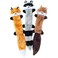 ZippyPaws Skinny Peltz  Fox Raccoon  Squirrel  No Stuffing Squeaky Dog Toys Unstuffed Chew Toy for Small  Medium Breeds Bulk MultiPack of 3 Soft Plush Toys Flat No Stuffing Puppy Toys  18