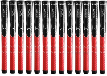 Winn Grips DriTac 13 Piece Standard size BlackRed Golf Grip Bundle
