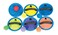 Sportime Hook N Loop CatchPad and Ball Assorted Colors 7 Dia Set of 6  1449586