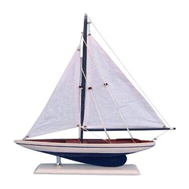 Hampton Nautical Pacific Sailer Sails Boat 17 White