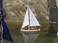 Hampton Nautical It Floats Floating Sailboat 12 Light Blue