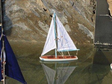 Hampton Nautical It Floats Floating Sailboat 12 Light Blue