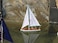 Hampton Nautical It Floats Floating Sailboat 12 Light Blue