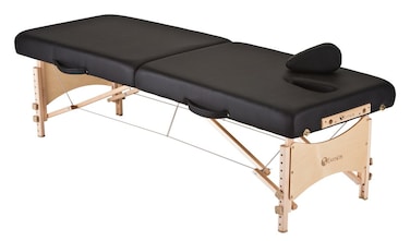 EARTHLITE MediSport Portable Massage Table Package  Heavy Duty Low Height Range Ideal for Osteopaths Chiropractors  Physical Therapists incl Face Hole Filler and Carry Case Black