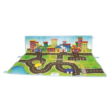 VIKINGTOYS Viking Toys  Playmat and Vehicles Set  Includes Large Mat with Road Design and 2 Cars Folds Up to Storage for Kids Ages 1 Year