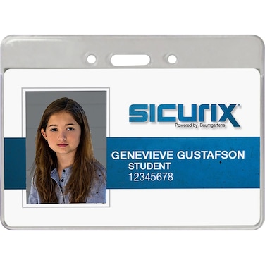 Baumgartens 47810 Sicurix Proximity Badge Holder Horizontal 4w x 3h Clear 50Pack