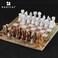 Radicaln Marble Chess Set 12 Inches Green Onyx and White Handmade Chess Sets Outdoor Games  1 Chess Board  32 Chess Pieces