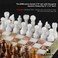 Radicaln Marble Chess Set 12 Inches Green Onyx and White Handmade Chess Sets Outdoor Games  1 Chess Board  32 Chess Pieces