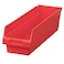 AkroMils 30094 Plastic Nesting ShelfMax Storage Bin Box 24Inch x 6Inch x 6Inch Red 10Pack