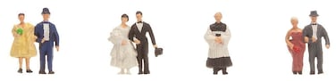 Faller 155330 BrideGroom with Vicar N Scale Figure Set