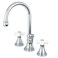Kingston Brass KS2981PX Governor Widespread Lavatory Faucet with Brass PopUp and Porcelain Cross Handle Polished Chrome