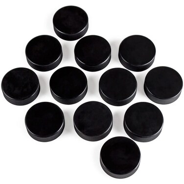 Crown Sporting Goods Ice Hockey Pucks Set of 12 6Ounce