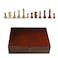 English Staunton Wood Tournament Chess Pieces Weighted with Deluxe Wooden Treasure Box  375 Inch King