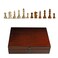 English Staunton Wood Tournament Chess Pieces Weighted with Deluxe Wooden Treasure Box  375 Inch King