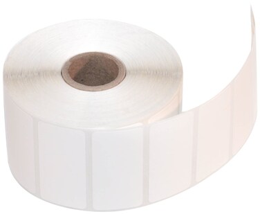 CompuLabel Direct Thermal Labels 2Inch x 1 Inch White Roll Permanent Adhesive Perforations Between Labels 1300 per Roll 12 Rolls per Carton 530550