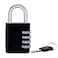 SX575 4Dial Combination Disc Padlock High Security Combination Lock Indoor Outdoor Storage Cabinet Padlock Durable Locker Lock for Home Improvement with Shielded Hardened Steel ShackleChrome