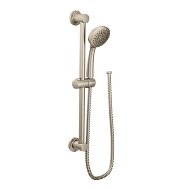 Moen EcoPerformance Brushed Nickel Detachable Handheld Shower Head with 24Inch Slide Bar and 69Inch Hose 3868EPBN