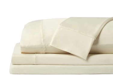SHEEX Original Performance Sheet Set Cooling Bed Sheet with 1 Flat Sheet 1 Fitted Sheet and 2 Standard Pillowcases Queen Ecru