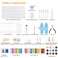 Sntieecr 320 Pieces Letter Resin Molds Alphabet Silicone Casting Molds Kits with Glitter Powder Epoxy Tools and Metal Accessories for DIY Keychains and Craft Making