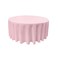 LA Linen Polyester Poplin Washable Round Tablecloth Stain and Wrinkle Resistant Table Cover 108 Fabric Table Cloth for Dinning Kitchen Party Holiday 108Inch Pink Light TCpop108R_LgtPink137