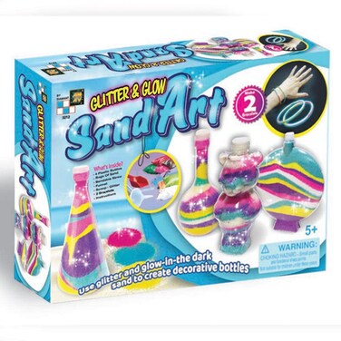 AMAV Sand Art Glitter  Glow Activity Kit  DIY Make Your Own Beautiful Colorful Sand Art in Bottle