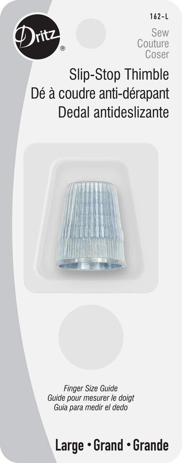 Dritz 162L Slip Stop Thimble Size Large Silver