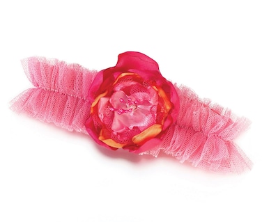 Lillian Rose Pink Fancy Hot Orange Tulle Prom Wedding Garter One Size