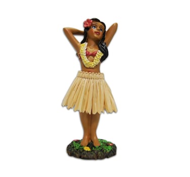 KC Hawaii Hula Girl Posing Mini Dashboard Doll 44 inches
