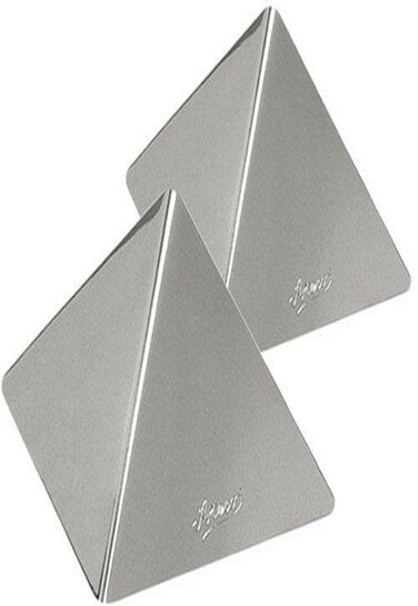 Ateco 4937 Stainless Steel Large Pyramid Mold Set of 2 475 by 325Inches High
