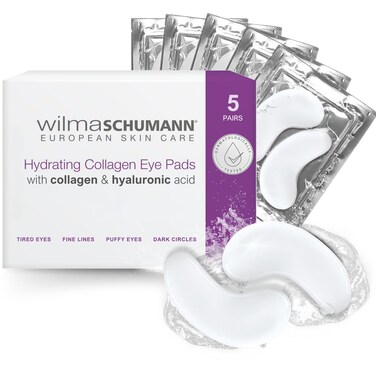 WILMA SCHUMANN Collagen Under Eye Patches  Targets Dark Circles Puffiness Reduces Puffy Eyes Fine Lines and Wrinkles  Under Eye Mask Pack of 5  Luxury Skin Care