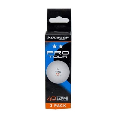 DUNLOP PRO Tour Table Tennis Balls White