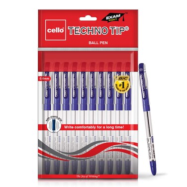 Cello Technotip Ball Pen Set  Pack of 10 Blue
