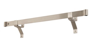 Enclume Premier 48Inch Rolled End Bar Wall or Ceiling Pot Rack Use with Wall Brackets or Captain Hooks Stainless Steel
