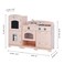 Teamson Kids  Retro Kids Toy Pretend Play Kitchen Playset with Refrigerator Freezer Oven and Dishwasher  Pink 2 Pcs