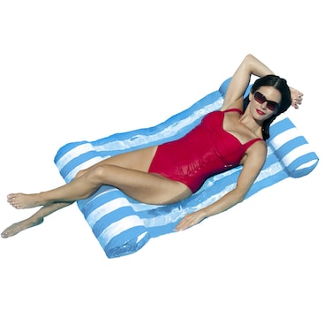 Blue Wave Blue Island Water Hammock Pool Float AquaWhite