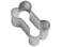 CybrTrayd Mini Dog Bone B Cookie Cutter in Tinplated Steel Silver