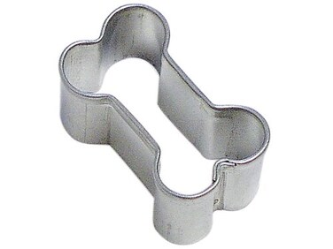CybrTrayd Mini Dog Bone B Cookie Cutter in Tinplated Steel Silver