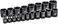 GEARWRENCH 19 Pc 12 Drive 6 Pt Standard Impact Socket Set SAE  84932N
