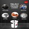 Pigeon Elite TriPly Stainless Steel Body Outer Lid Pressure Cooker Induction and Gas Stove Compatible 5 L  Silver