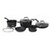 Starfrit The Rock 8Piece Cookware Set with Bakelite Handles Black