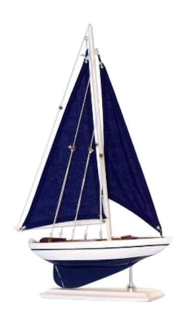 Hampton Nautical Pacific Sailer Sails Boat 17 Blue