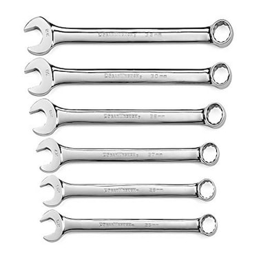 GEARWRENCH 6 Pc 12 Pt Combination Wrench Set Long Pattern Metric  81922