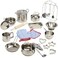 Constructive Playthings KidSized Stainless Steel Cookware for Pretend Play Ages 48