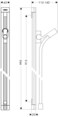 hansgrohe Wallbar Raindance S 36 Minimalist 2inch Modern Spray Easy Height Adjust Wallbar in Chrome 27636000