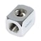 Alphacool 17029 HF Connection Terminal TEE TPiece Round G14  Chrome Water Cooling Fittings