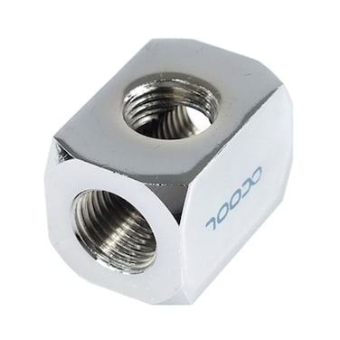 Alphacool 17029 HF Connection Terminal TEE TPiece Round G14  Chrome Water Cooling Fittings