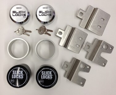 Slick Locks FDFVK1TK Slick Locks Ford Swing Door Kit Complete with Spinners Weather Covers  Locks
